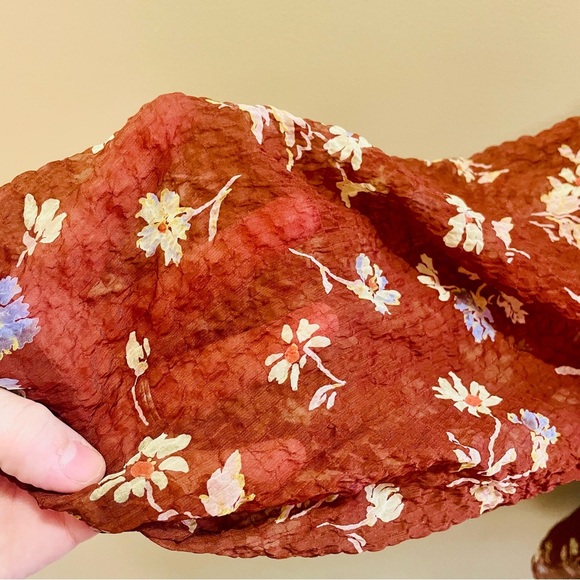 Madewell Floral Rust Dress XS X-Small NWT NEW! - Picture 3 of 8